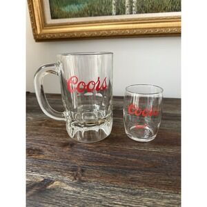 Coors Beer Mug And Tasting Glass